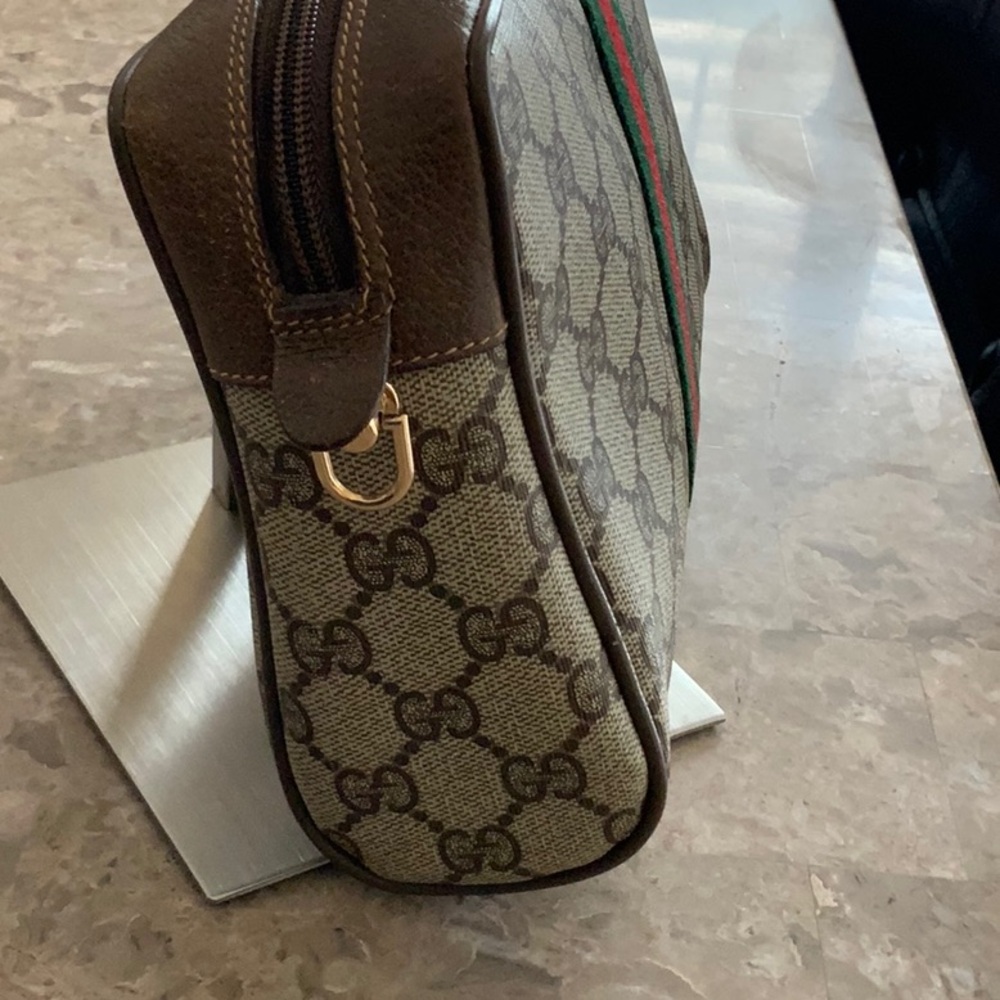 Gucci Cream and Brown Messenger Bag with GG Monogram - Picture 7 of 16